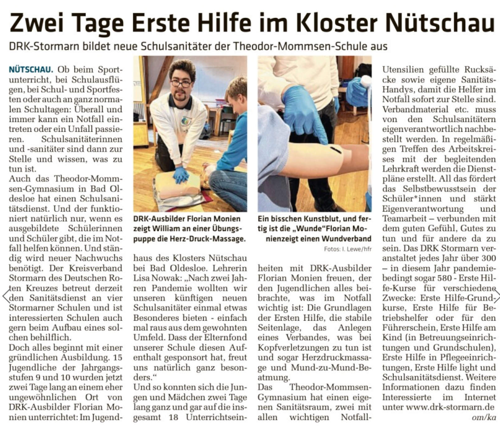 Wir unterstützen auch AG-Fahrten